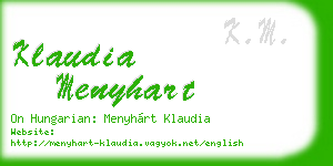 klaudia menyhart business card