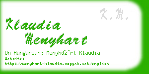 klaudia menyhart business card